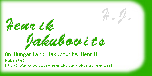 henrik jakubovits business card